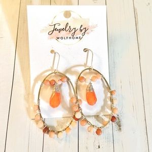 Beaded crystal earrings